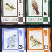 Gibraltar 1977 Birds, the 4 values from def set (2.5p, 6p, 20p £ £2) SG 377, 381, 385 & 389 unmounted mint*