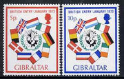 Gibraltar 1973 Britain's Entry into EEC set of 2, SG 308-09 unmounted mint*