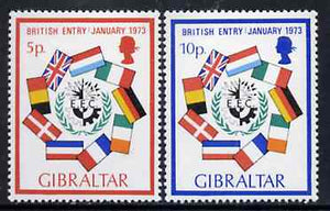 Gibraltar 1973 Britain's Entry into EEC set of 2, SG 308-09 unmounted mint*
