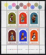 Gibraltar 1975 Christmas sheetlet containing set of 6 unmounted mint, SG 349a