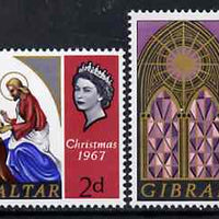Gibraltar 1967 Christmas set of 2, SG 217-18 unmounted mint*