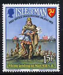 Isle of Man 1973 Inauguration of Postal Service (Viking) unmounted mint SG 34*