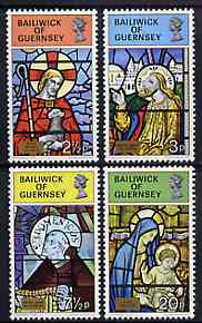 Guernsey 1973 Christmas (Stained Glass Windows) set of 4 unmounted mint, SG 89-92*
