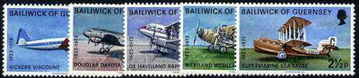 Guernsey 1973 50th Anniversary of Air Service set of 5, SG 84-88 unmounted mint*