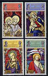 Guernsey 1972 Royal Silver Wedding & Christmas (Stained Glass Windows) set of 4 unmounted mint, SG 76-79*