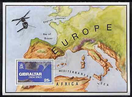 Gibraltar 1978 Gibraltar from Space m/sheet superb cds used, SG MS 399
