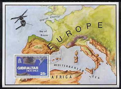 Gibraltar 1978 Gibraltar from Space m/sheet superb cds used, SG MS 399