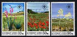 Cyprus 1970 European Conservation Year set of 3 unmounted mint, SG 348-50*
