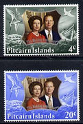 Pitcairn Islands 1972 Silver Wedding set of 2 (SG 124-5) unmounted mint