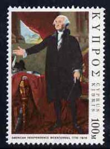 Cyprus 1976 Bicentenary of American Revolution (Washington by Stuart) unmounted mint SG 474*