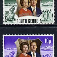 Falkland Islands Dependencies - South Georgia 1972 Silver Wedding set of 2 unmounted mint, SG 36-7