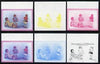 St Vincent - Grenadines 1986 Handicrafts 10c (Hand-made Dolls) set of 6 imperf progressive proofs comprising the 4 individual colours plus 2 and 3-colour composites (as SG 464) unmounted mint