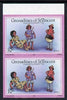 St Vincent - Grenadines 1986 Handicrafts 10c (Hand-made Dolls) imperf pair (SG 464var) unmounted mint
