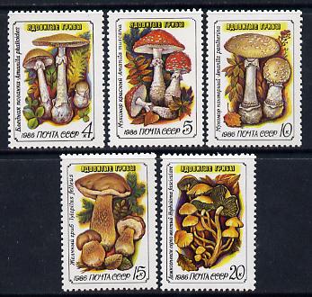 Russia 1986 Fungi complete set of 5 unmounted mint, SG 5651-55, Mi 5603-07*