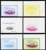 St Vincent - Grenadines 1986 Handicrafts $1 (Scrimshaw work) set of 6 imperf progressive proofs comprising the 4 individual colours plus 2 and 3-colour composites (as SG 466) unmounted mint