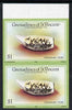 St Vincent - Grenadines 1986 Handicrafts $1 (Scrimshaw work) imperf pair (SG 465var) unmounted mint
