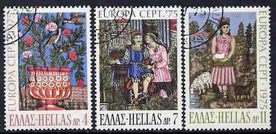 Greece 1975 Europa (Paintings) set of 3 superb cto used, SG 1300-02*
