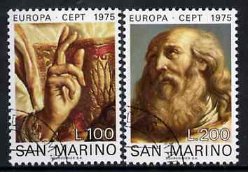 San Marino 1975 Europa (Details from St Marinus) set of 2 superb cto used, SG 1023-24*