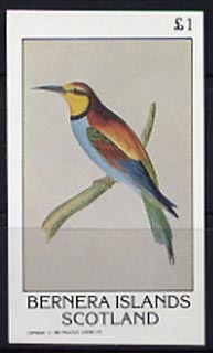 Bernera 1982 Exotic Bird imperf souvenir sheet (£1 value) unmounted mint