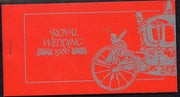 Tuvalu 1986 Royal Wedding (Andrew & Fergie) $6.40 booklet (SG SB6) State Coach in silver, panes imperf