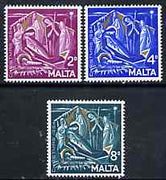 Malta 1964 Christmas set of 3 unmounted mint, SG 327-29*