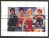 Batum 1995 Hollywood Stars (Elvis, Marilyn Monroe, Marlon Brando & James Dean) sheetlet containing 4 values imperf at top and partly doubled unmounted mint
