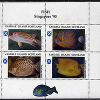 Easdale 1995 'Singapore 95' Stamp Exhibition (Fish) sheetlet containing perf set of 4 unmounted mint