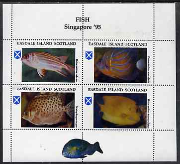 Easdale 1995 'Singapore 95' Stamp Exhibition (Fish) sheetlet containing perf set of 4 unmounted mint