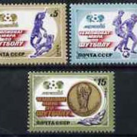 Russia 1986 Football World Cup Championships set of 3 unmounted mint, SG 5660-62, Mi 5612-14*