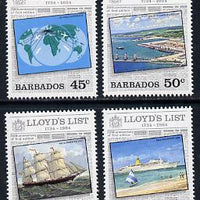 Barbados 1984 Lloyds List set of 4 unmounted mint SG 750-3