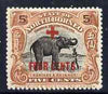 North Borneo 1915 Elephant 5c plus 4c Red Cross surch unmounted mint, SG 239*