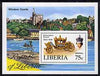 Liberia 1978 Coronation 25th Anniversary perf m/sheet (Coronation Coach & Windsor Castle) unmounted mint SG MS 1351