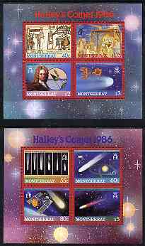 Montserrat 1986 Halley's Comet perf set of 2 m/sheets unmounted mint, SG MS 690