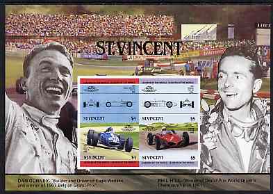 St Vincent 1985 Cars #4 (Leaders of the World) imperf m/sheet unmounted mint, SG MS 892var