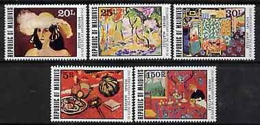 Maldive Islands 1979 Death Anniversary of Henri Matisse set of 5 unmounted mint, SG 817-21*