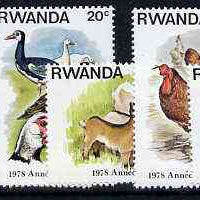 Rwanda 1978 Stock Rearing Year - Farm Animals set of 8 unmounted mint, SG 903-10*