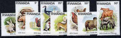 Rwanda 1978 Stock Rearing Year - Farm Animals set of 8 unmounted mint, SG 903-10*