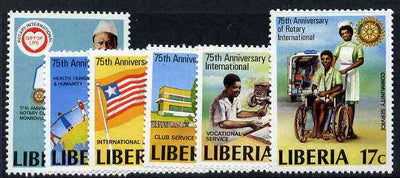 Liberia 1979 75th Anniversary of Rotary International Perf set of 6 unmounted mint, SG 1442-47*