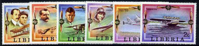 Liberia 1978 Progress in Aviation perf set of 6 unmounted mint, SG 1327-32*