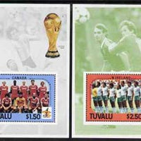 Tuvalu 1986 Football World Cup perf set of 2 m/sheets unmounted mint SG MS 396