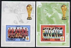 Tuvalu 1986 Football World Cup perf set of 2 m/sheets unmounted mint SG MS 396