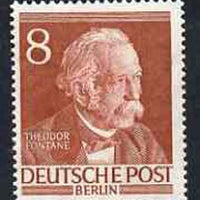 Germany - West Berlin 1952-54 Fontane (Writer) 8pf from Famous Berliners set unmounted mint, SG,B94
