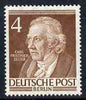 Germany - West Berlin 1952-54 Zelter (Musician) 4pf from Famous Berliners set unmounted mint, SG,B91