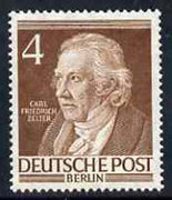 Germany - West Berlin 1952-54 Zelter (Musician) 4pf from Famous Berliners set unmounted mint, SG,B91