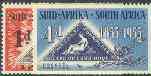South Africa 1953 Stamp Centenary set of 2 (showing triangular stamps) unmounted mint, SG 144-45