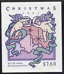 Australia 1991 Christmas $7.60 booklet complete and very fine, SG SB75