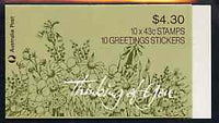 Australia 1991 'Thinking of You' $4.30 booklet complete, SG SB74