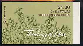 Australia 1991 'Thinking of You' $4.30 booklet complete, SG SB74