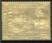 Easdale 1992 Columbus 500th Anniversary £10 (The First Landing) embossed in 22k gold foil unmounted mint