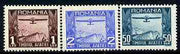 Rumania 1931 Postal Tax Air set of 3 unmounted mint, SG T1216-18, Mi 12-14